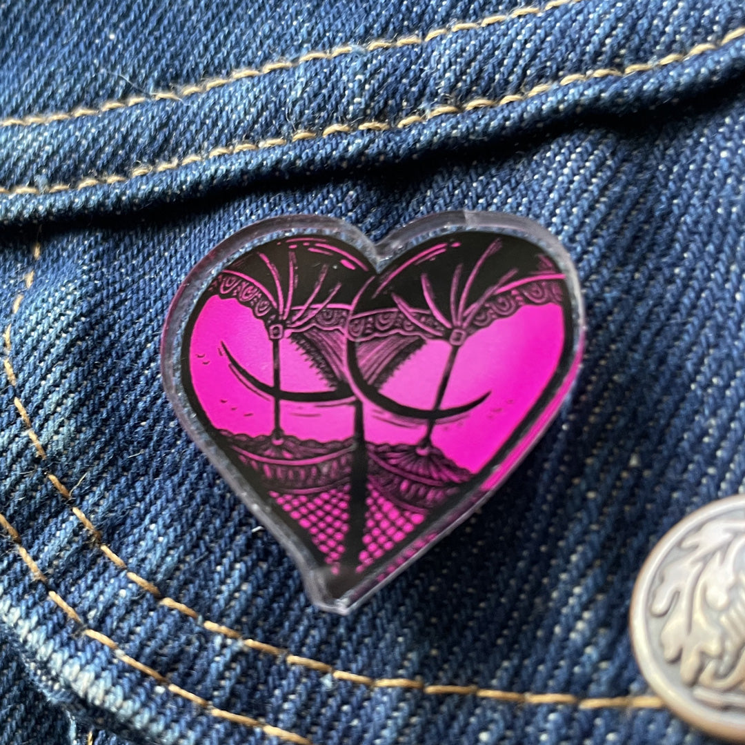 Femme Heartbutt Acrylic Pin