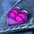 Kinky Heartbutt Acrylic Pin