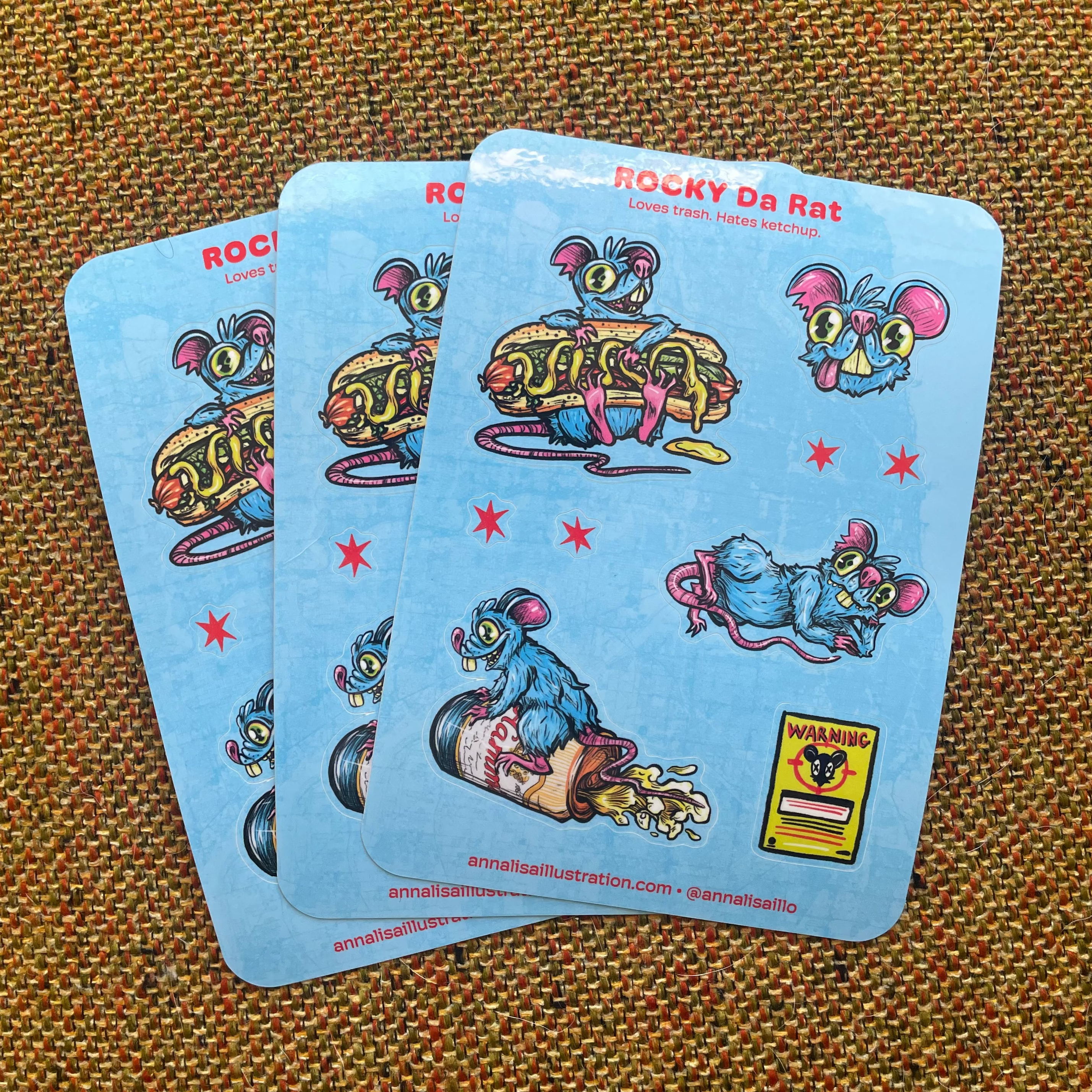 Rocky Da Rat Sticker Sheet